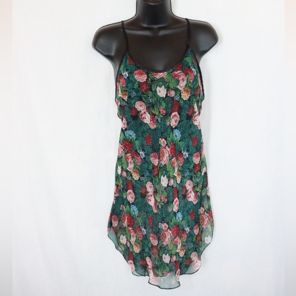 VINTAGE Linda for La Vie en Rose Floral Sheer Nightgown